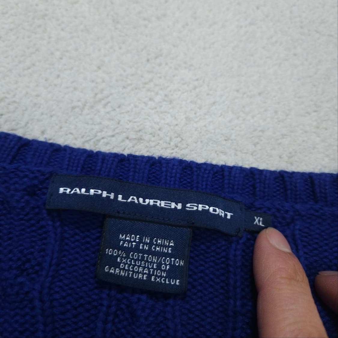 폴로 랄프 로렌 여성 케이블 니트 XL 상품이미지4