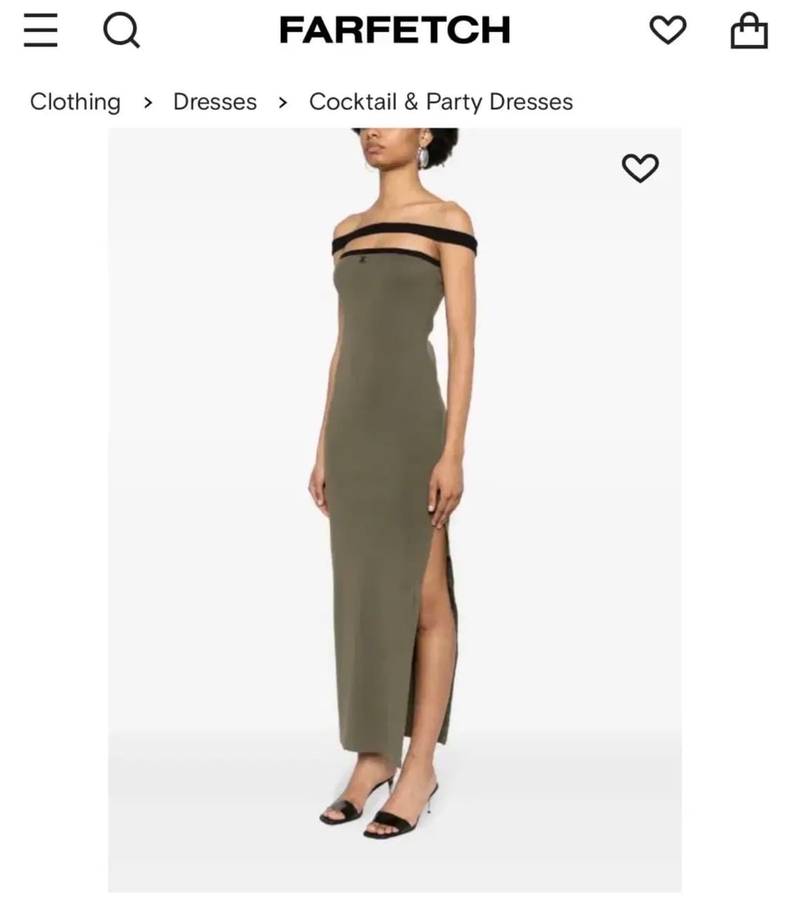 Courreges 꾸레쥬 콘트라스트 하이퍼볼 드레스 XS 상품이미지1