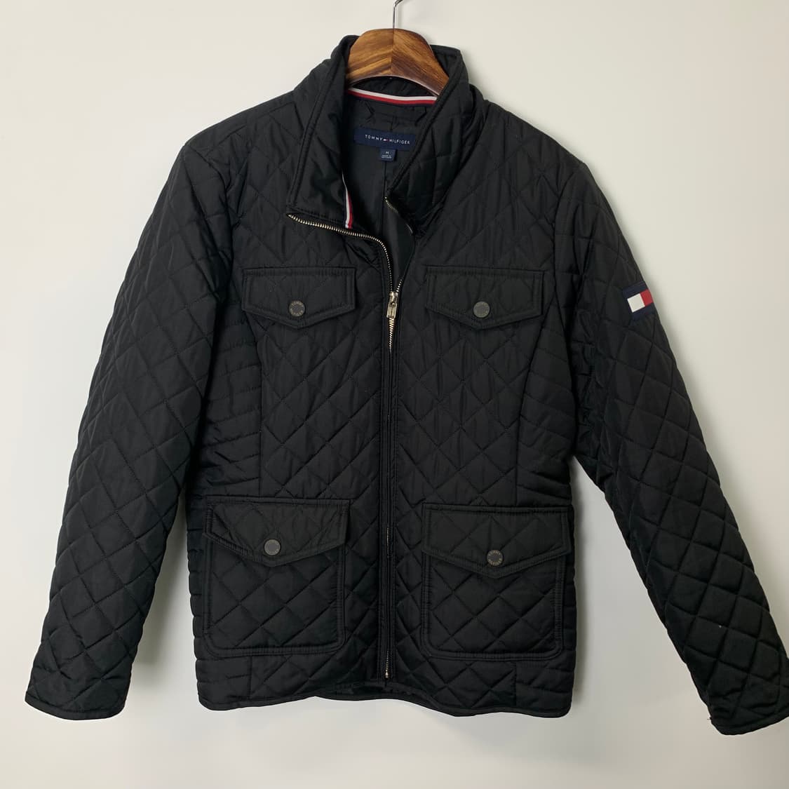 타미힐피거 암로고 블랙 퀼팅 패딩 자켓 상품이미지2