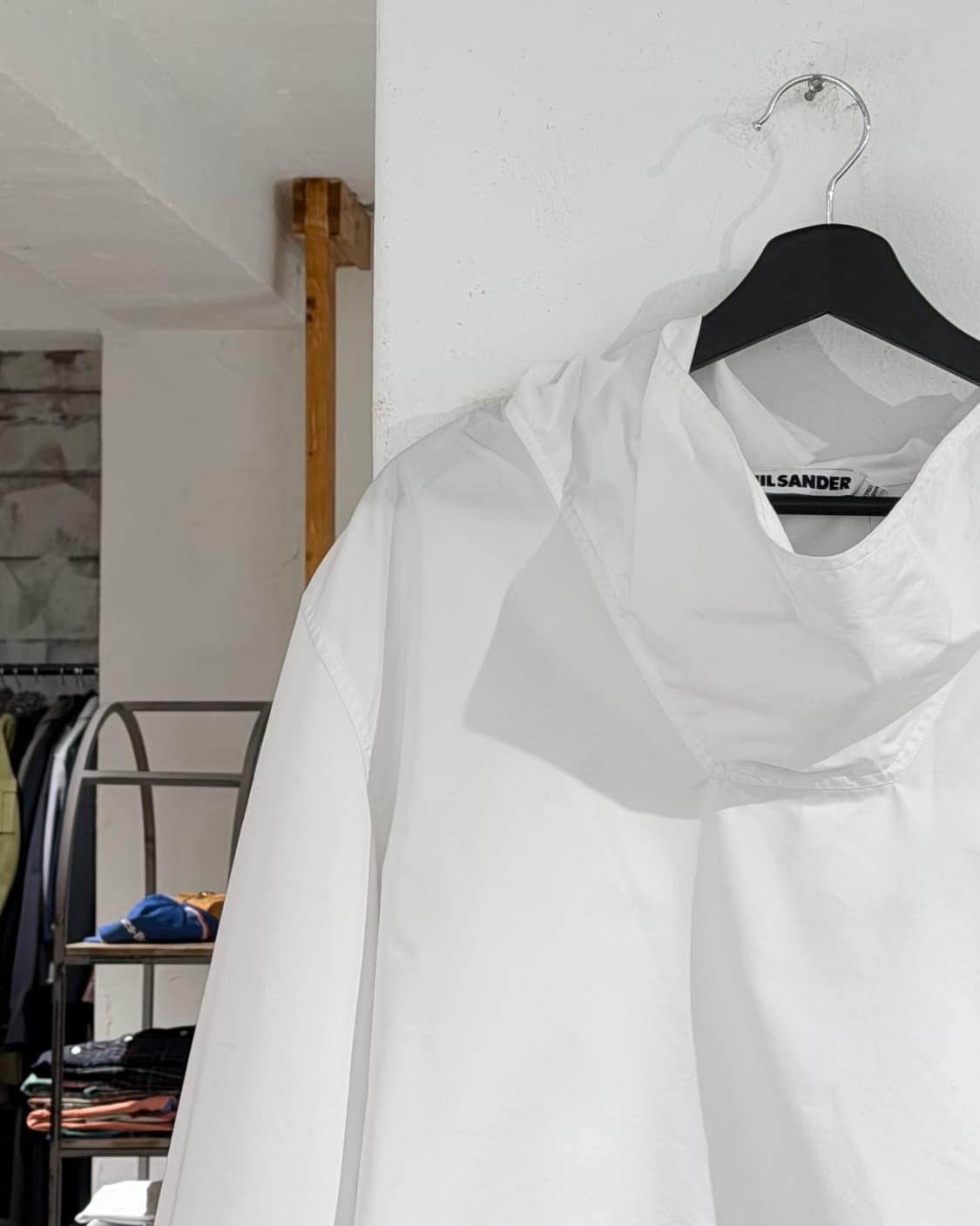 질샌더 화이트 하이넥 후드 자켓 상품이미지2