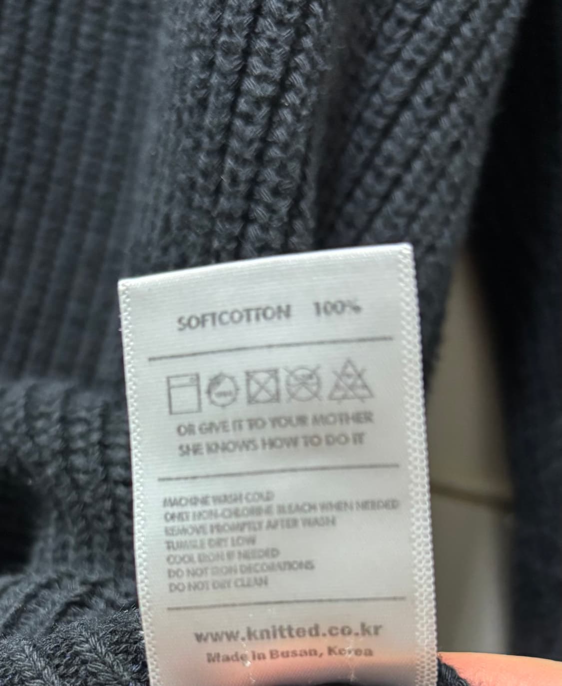 KNITTED 니티드 니트 블랙 L 상품이미지4