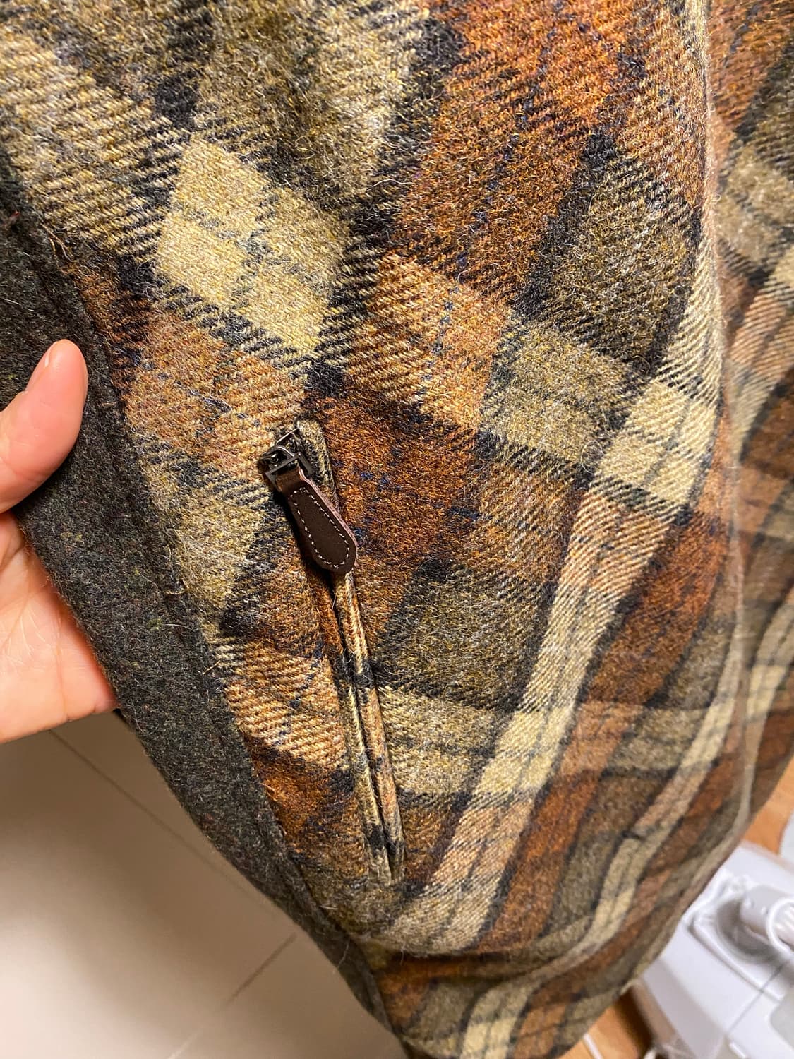 BCBG 체크모직 원피스S 상품이미지4