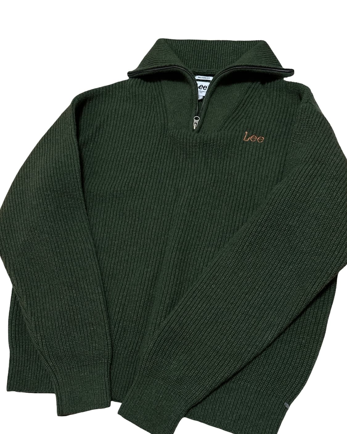 Lee 딥그린 하프집업 니트 스웨터 상품이미지3