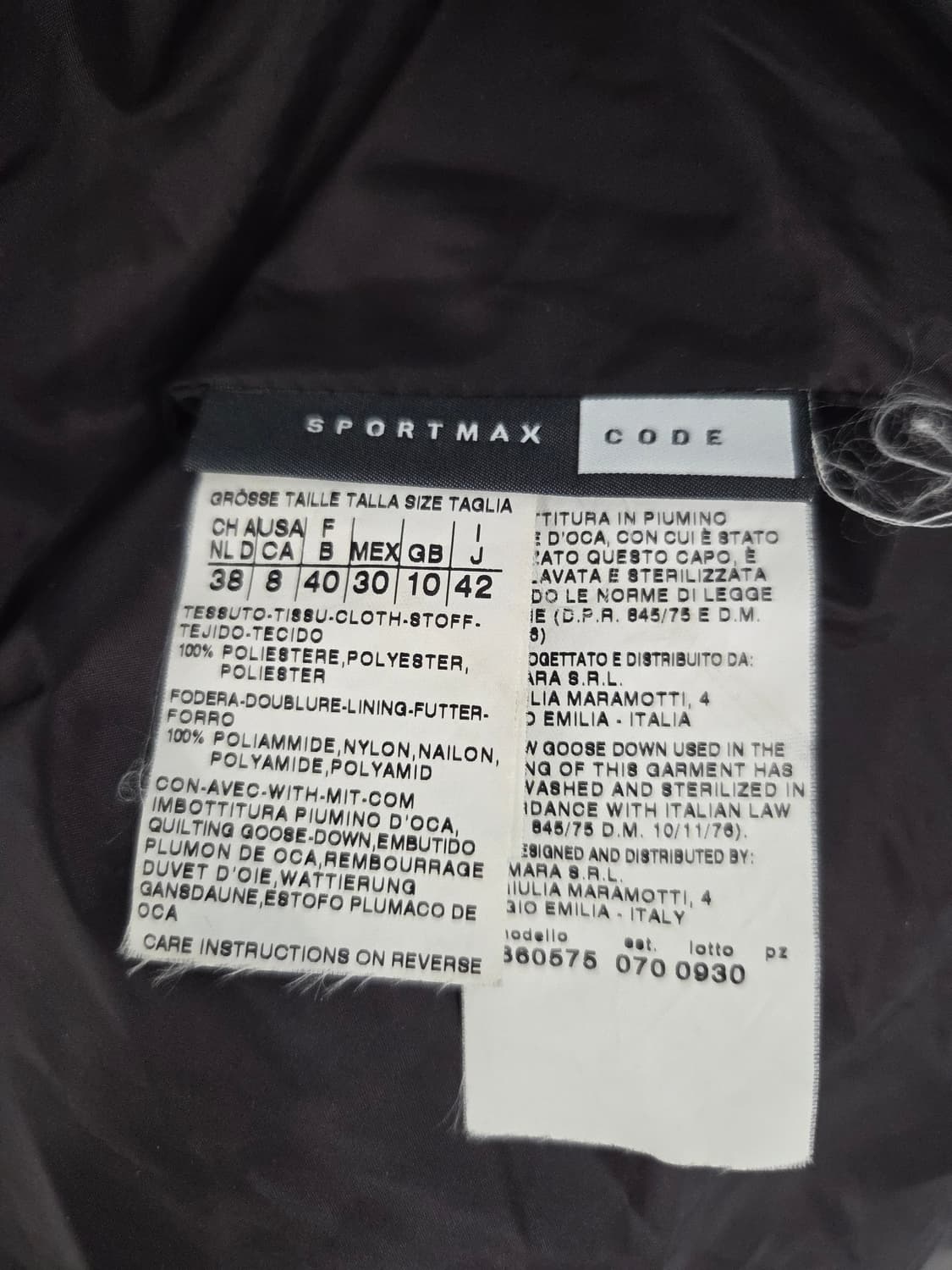 SPORTMAX CODE 스포트막스 코드 셔링 구스다운 패딩 상품이미지9