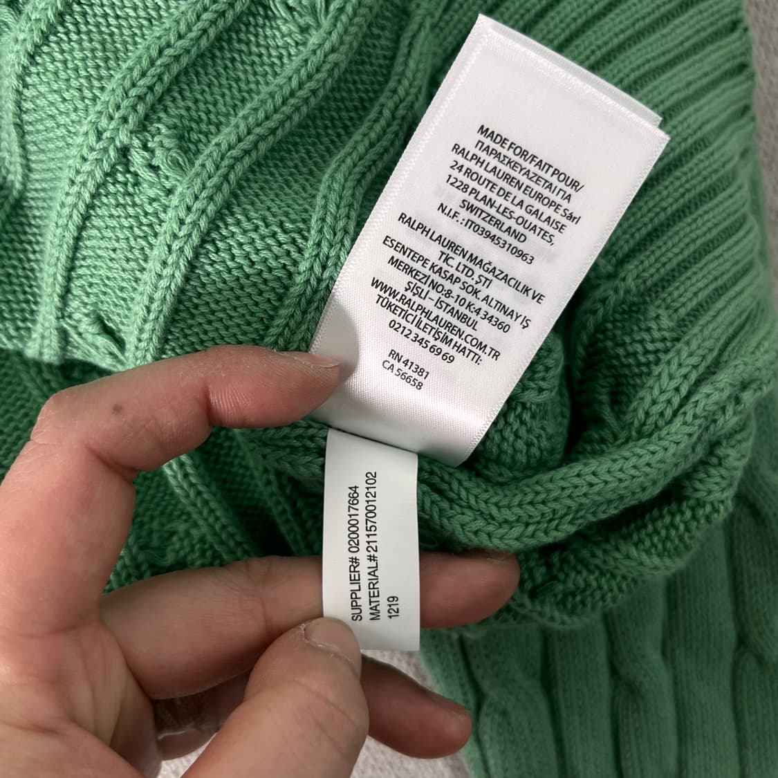 W100 폴로랄프로렌 꽈배기 니트 상품이미지6