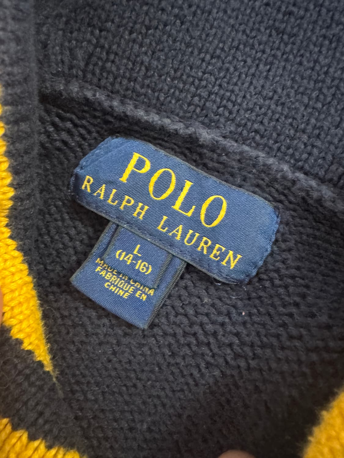 여성 폴로랄프로렌 빅 포니 숄카라 코튼 니트 S 키즈 상품이미지3