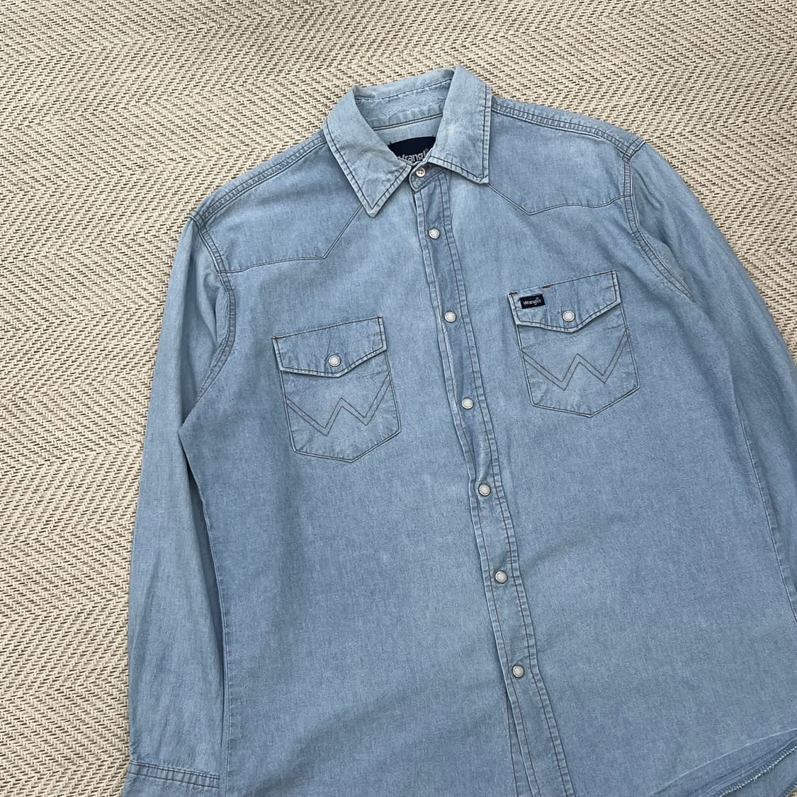 랭글러 투포켓 데님셔츠 r2619 상품이미지3