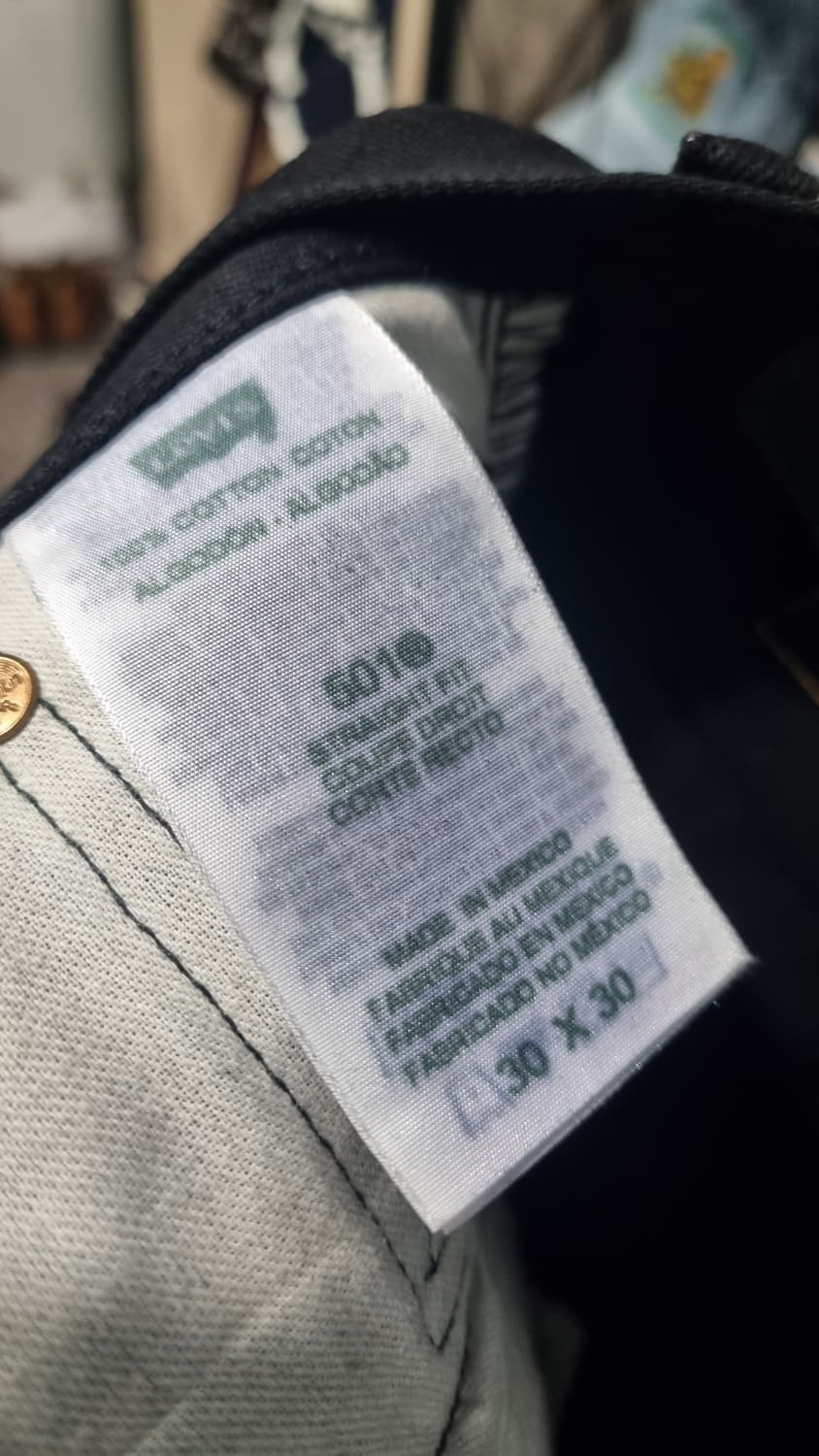 오리지널 리바이스501 블랙진 멕시코판 허리31 거의새거 상품이미지4