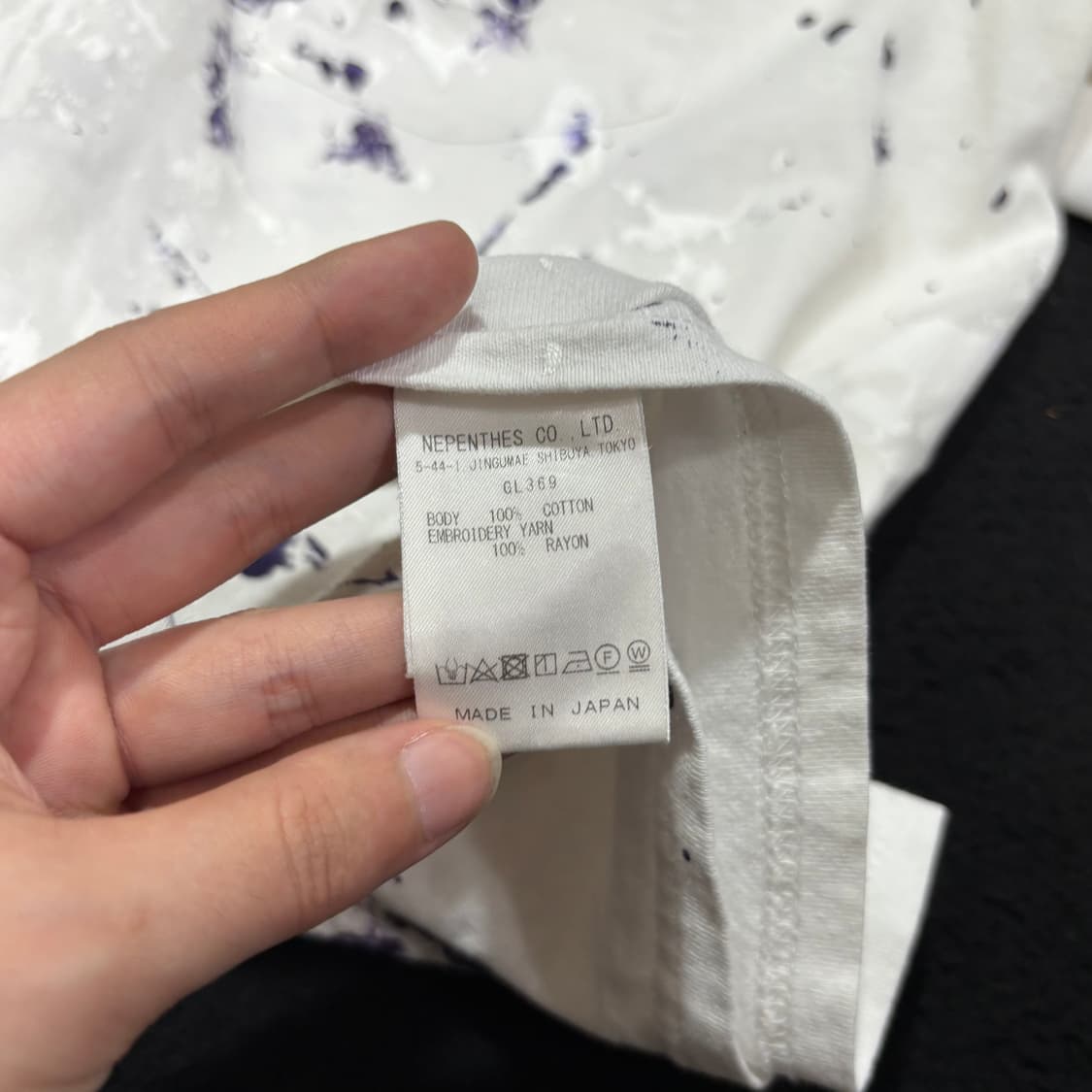 L 니들스 네펜데스 화이트 페인트 스플래터 반팔티 상품이미지5