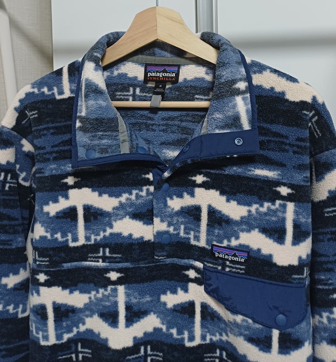 🇳🇮 [M] 파타고니아 신칠라 스냅티 세퍼드 니트 / 스톤 블루 상품이미지4