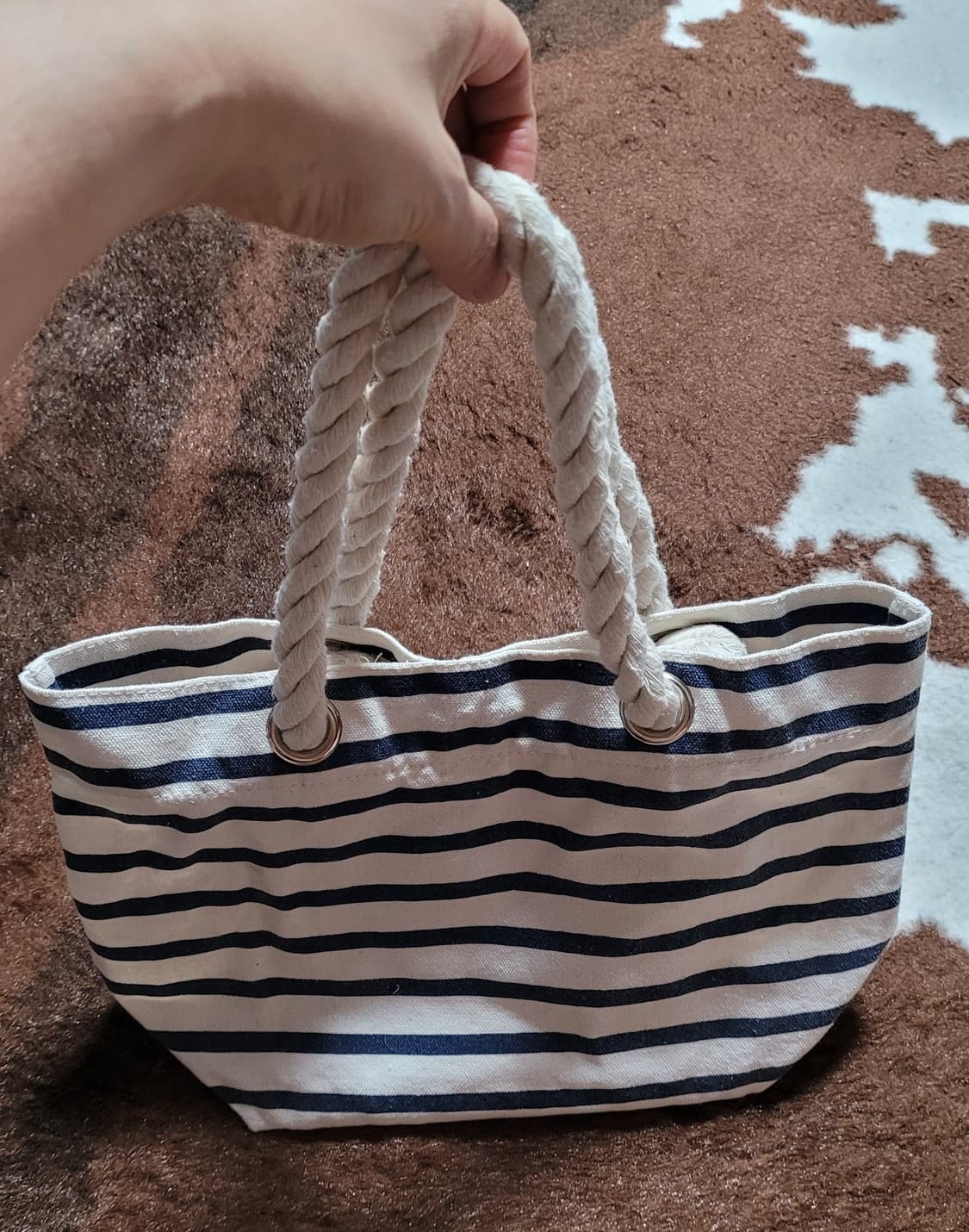 마린 스트라이프 캔버스 토트백 상품이미지2