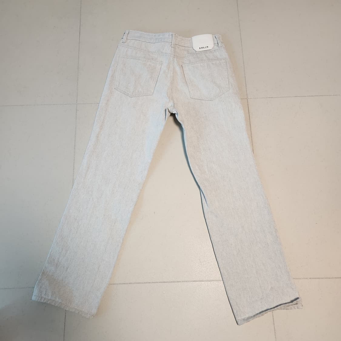 솔리드옴므 라이트 그레이 스트레이트 팬츠 상품이미지5