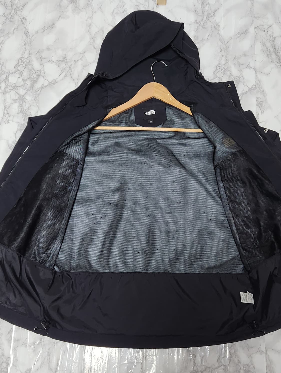 노스페이스 바람막이 나일론 블랙 후드 자켓 상품이미지5
