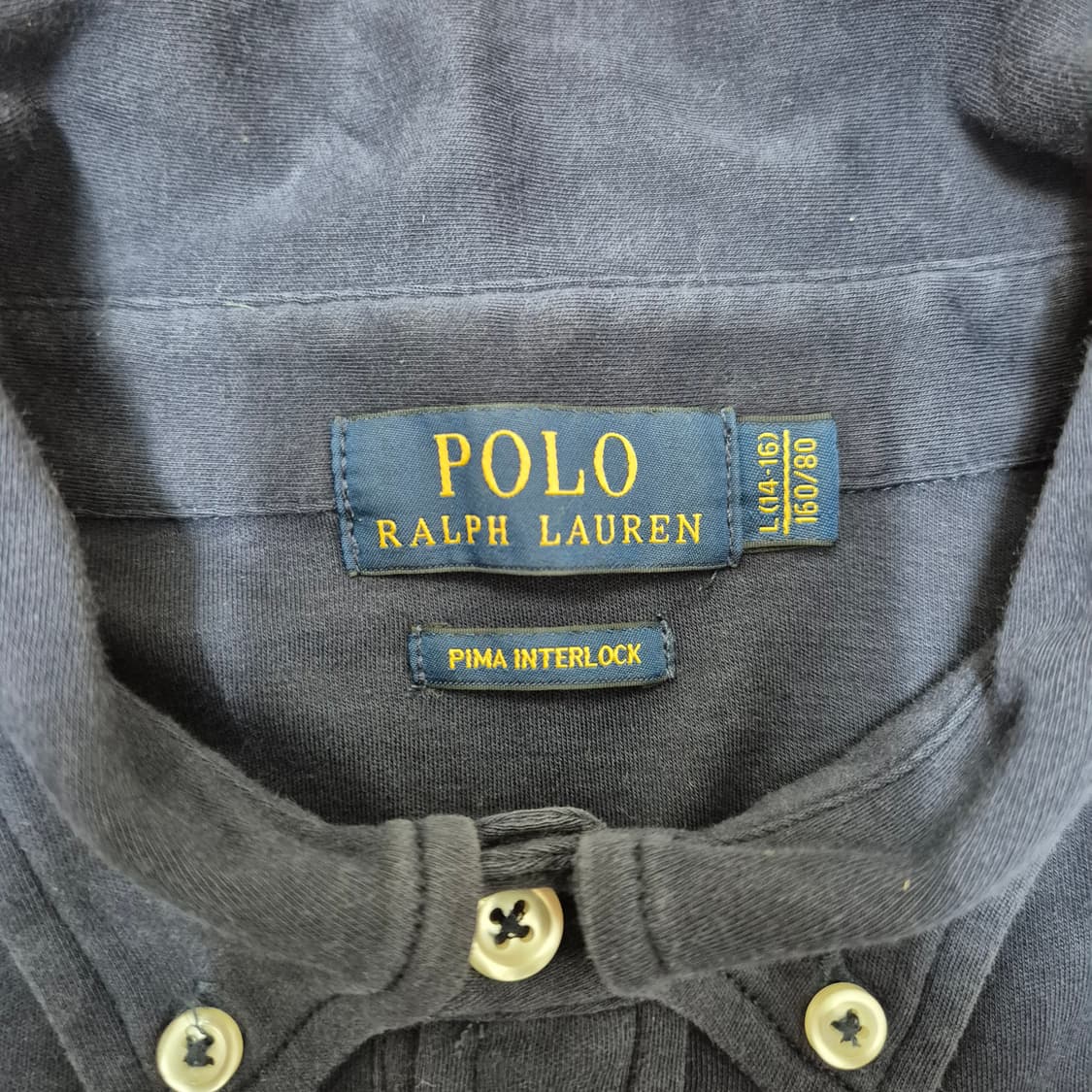 폴로 랄프로렌 로고 엠브로이드 코튼피케 카라 긴팔티 상품이미지5