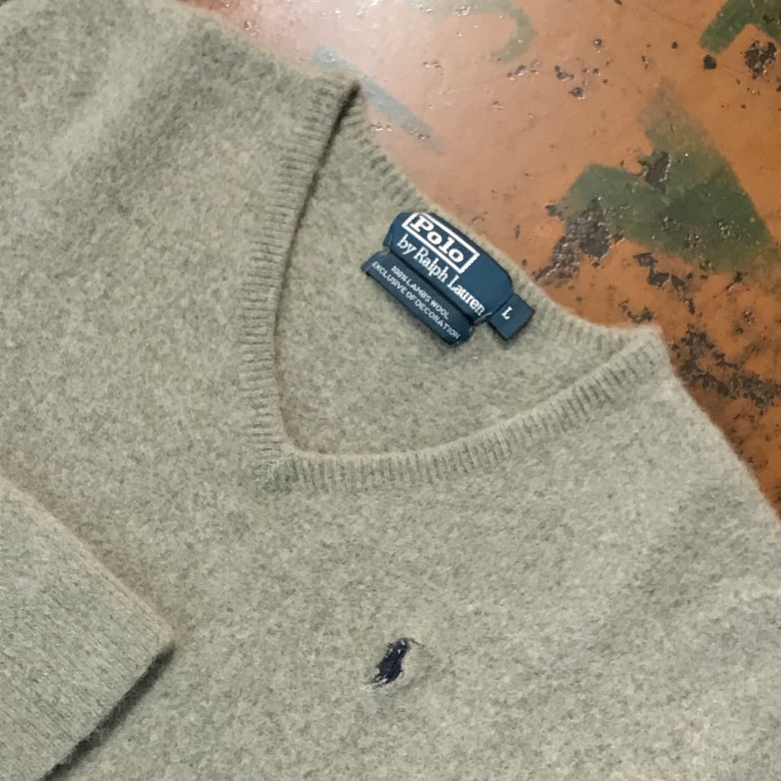 폴로랄프로렌 그레이 브이넥 울 니트 여성 33 키즈 상품이미지3