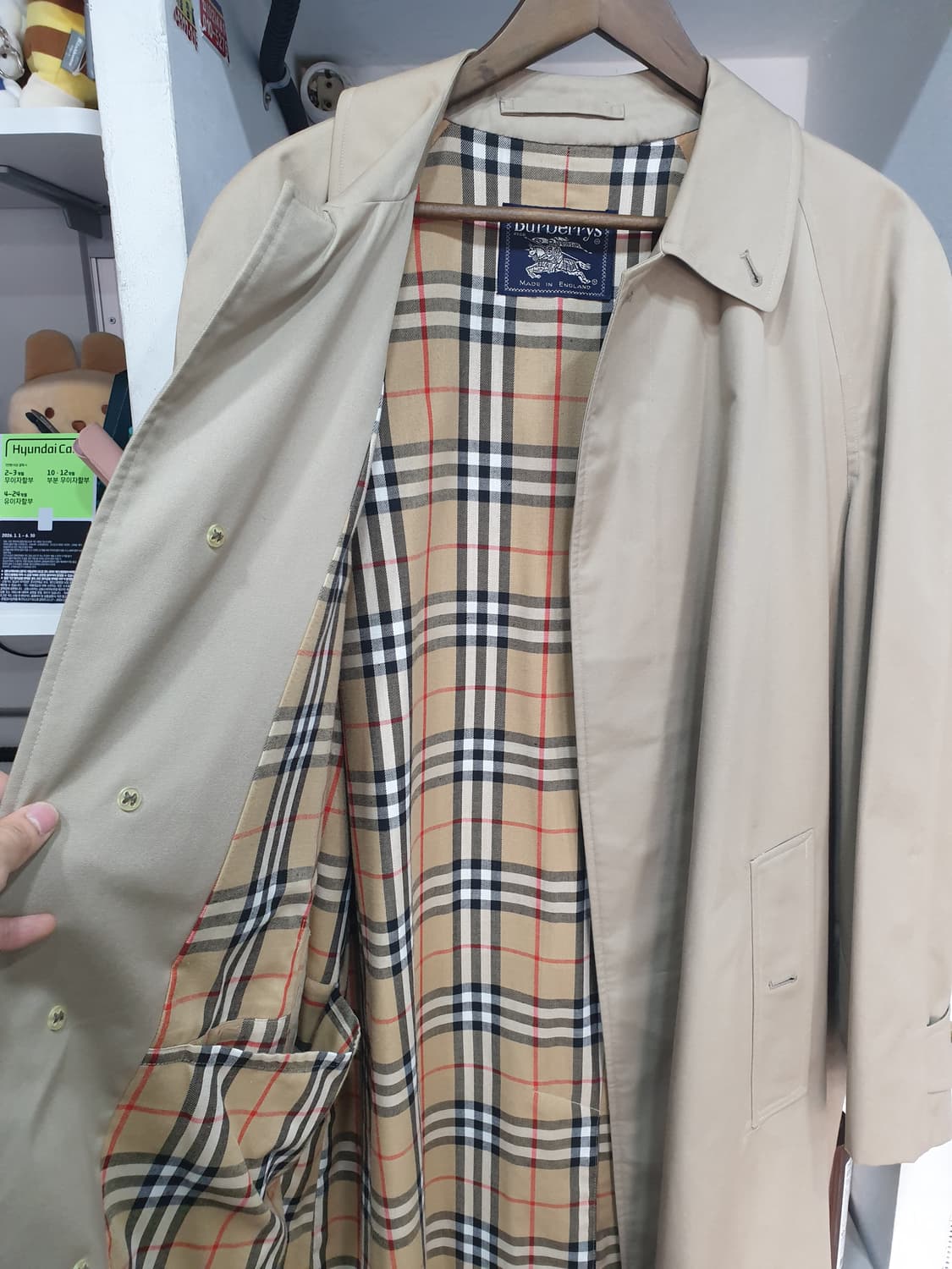 90s 빈티지 버버리 트렌치코트 L 상품이미지4