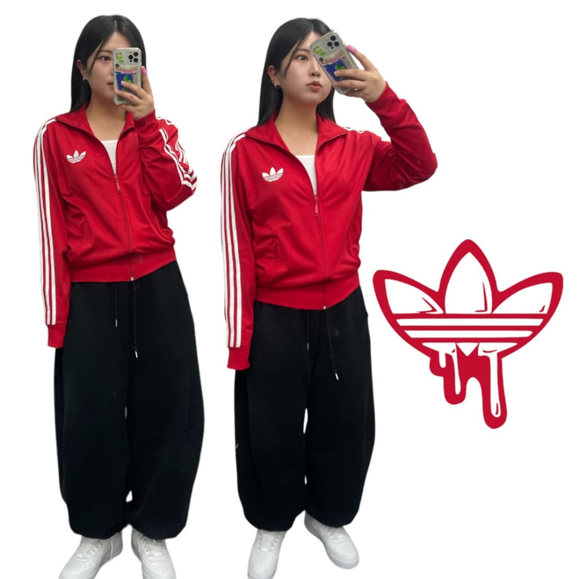 아디다스 파이어버드 레드 트랙탑 s 상품이미지1