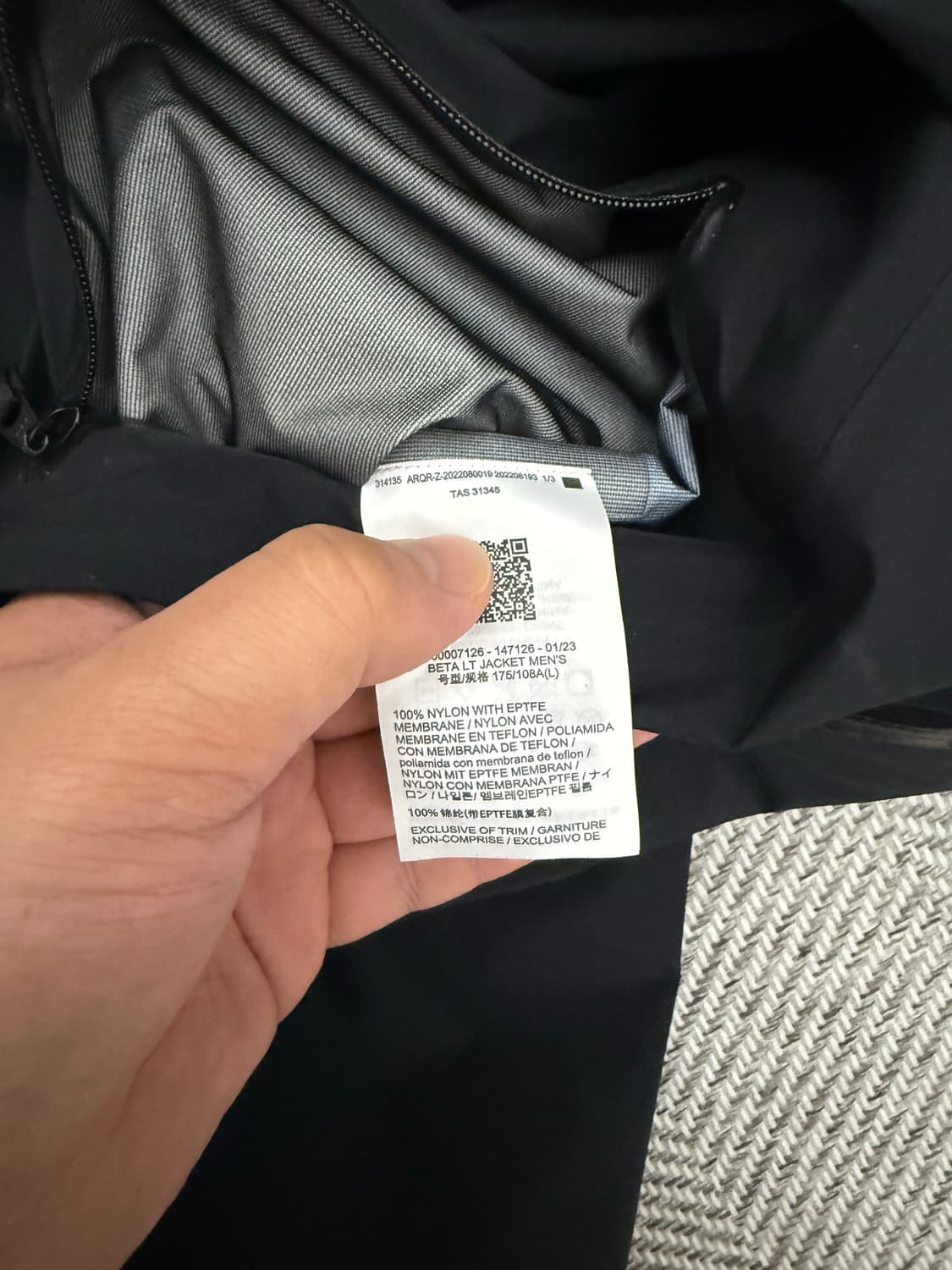 아크테릭스 베타LT 블랙 L사이즈 상품이미지3