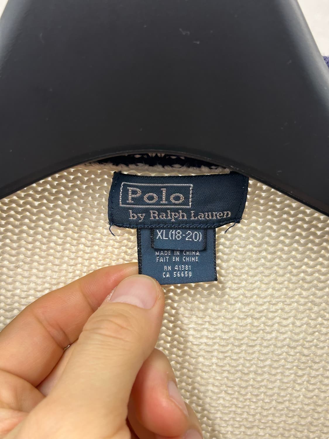 폴로 랄프로렌 아이보리 니트 집업 가디건 상품이미지5