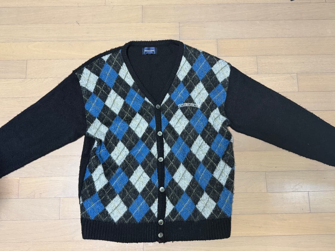 (L)디스이즈네버댓 아가일 가디건 상품이미지2