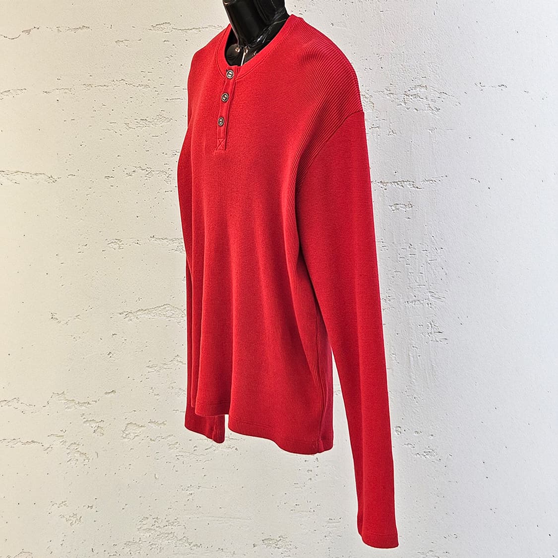 [L] 크롬하츠 와플 헨리넥 레드 B1213C122 상품이미지4