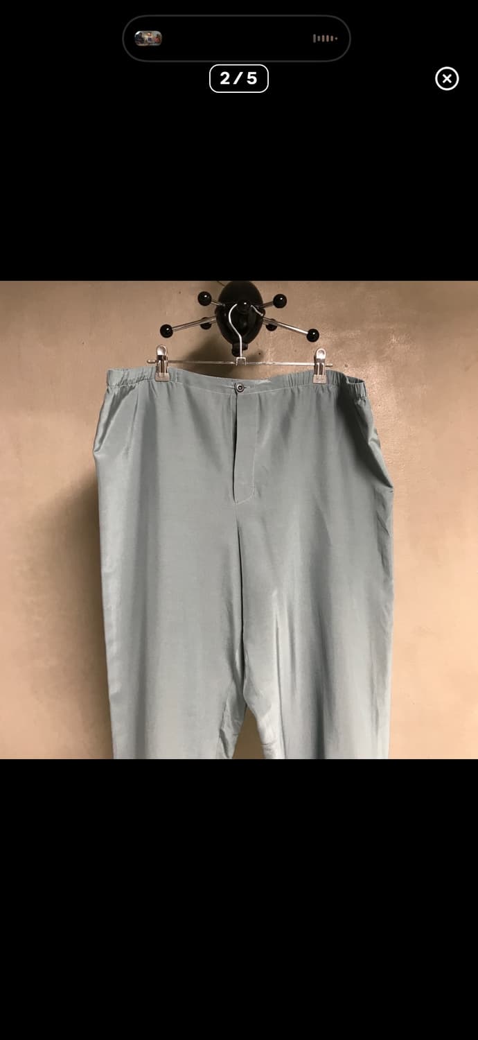 프라다 실크 블루그레이 팬츠 상품이미지3