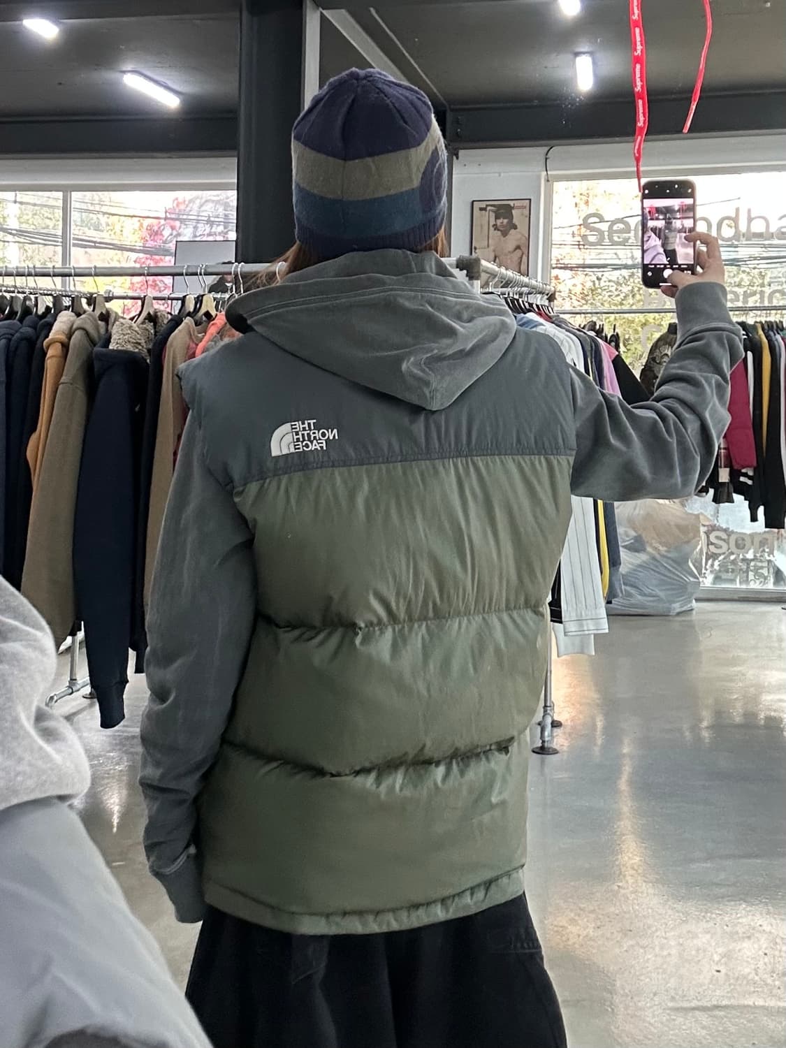 노스페이스 00s OG 말차 눕시700 패딩베스트 상품이미지3