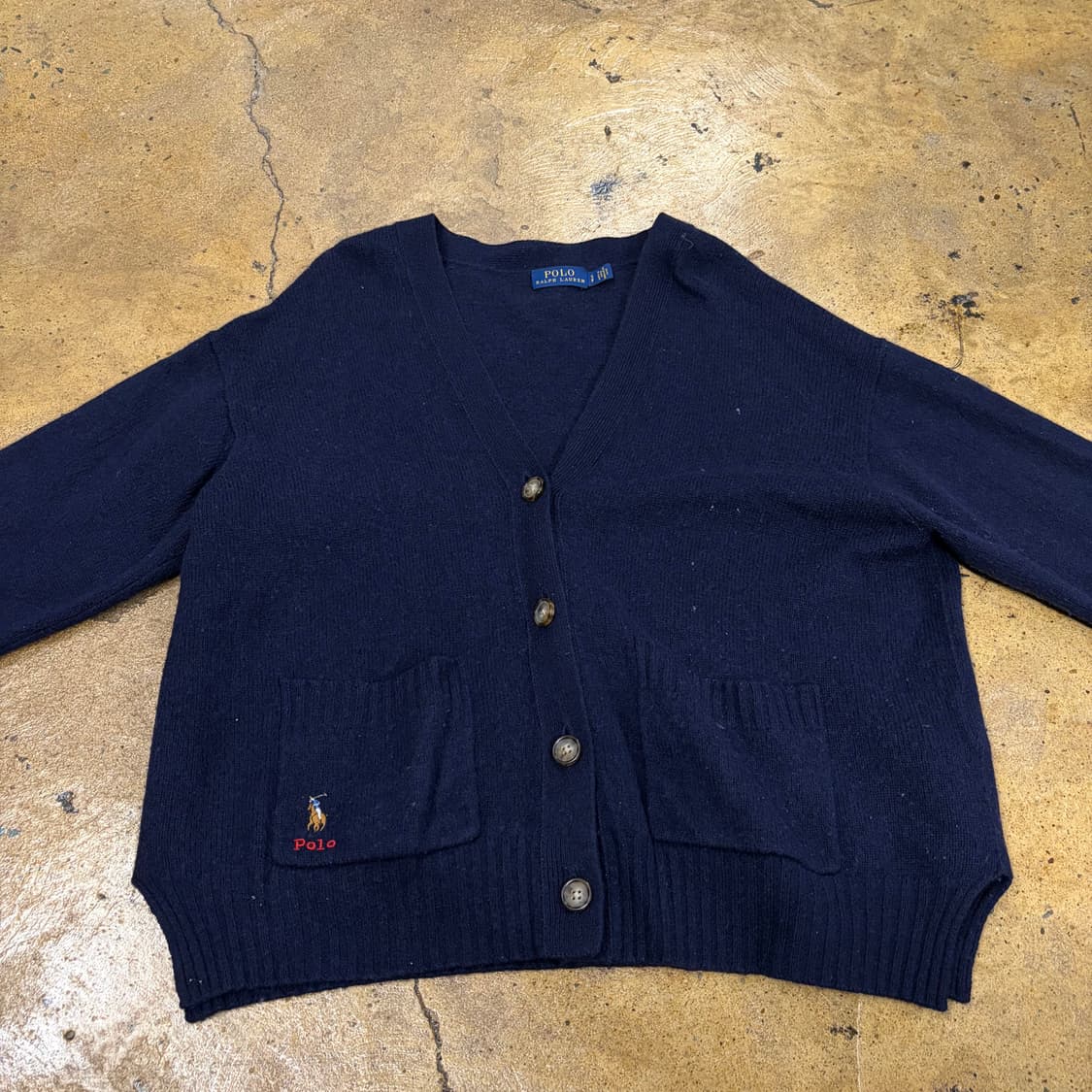 폴로 랄프로렌 네이비 브이넥 니트 가디건 상품이미지3