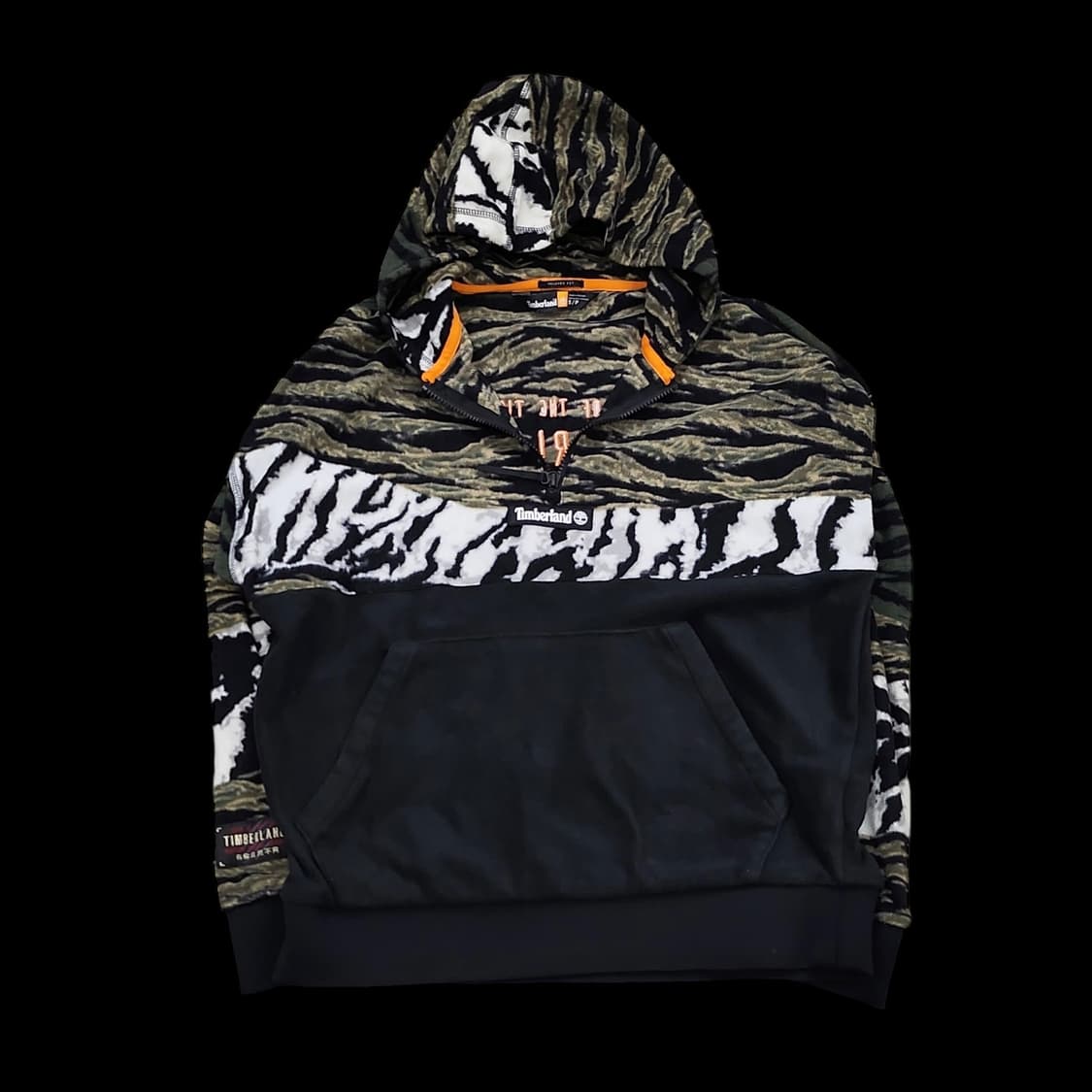 팀버랜드 반집업 카모 후리스 후드티 상품이미지1