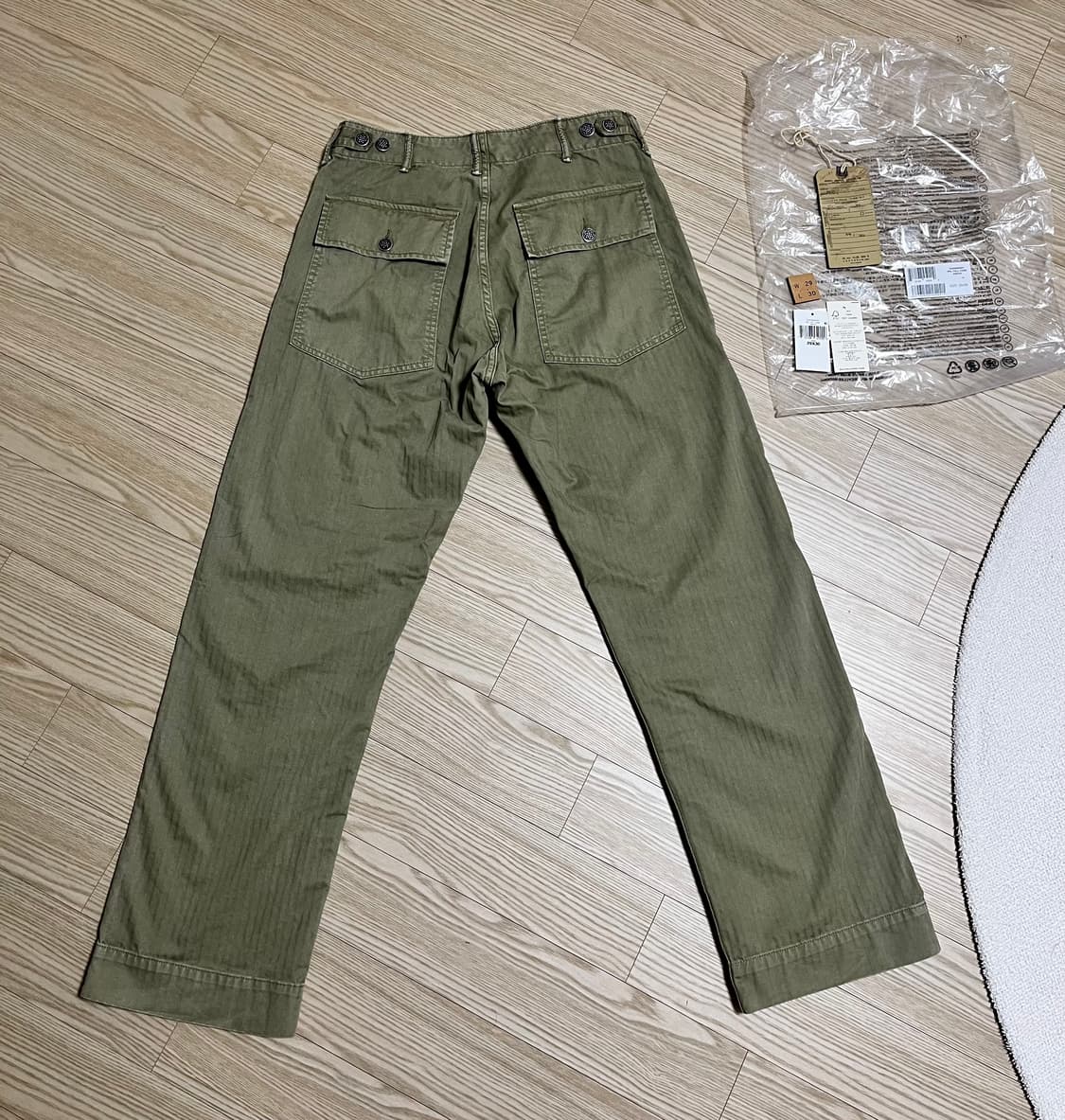 rrl더블알엘 헤링본 퍼티그팬츠 29/30 사이즈 상품이미지3