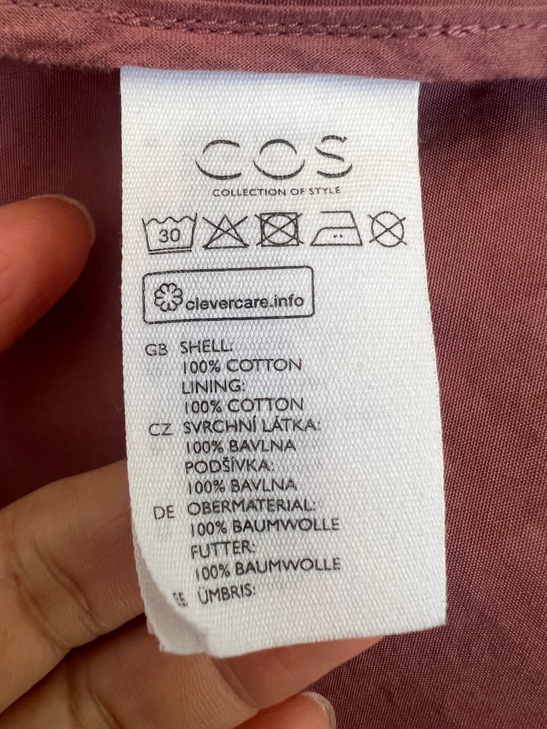 코스 COS 여성 더스티핑크 사파리후드점퍼 바람막이점퍼 상품이미지8