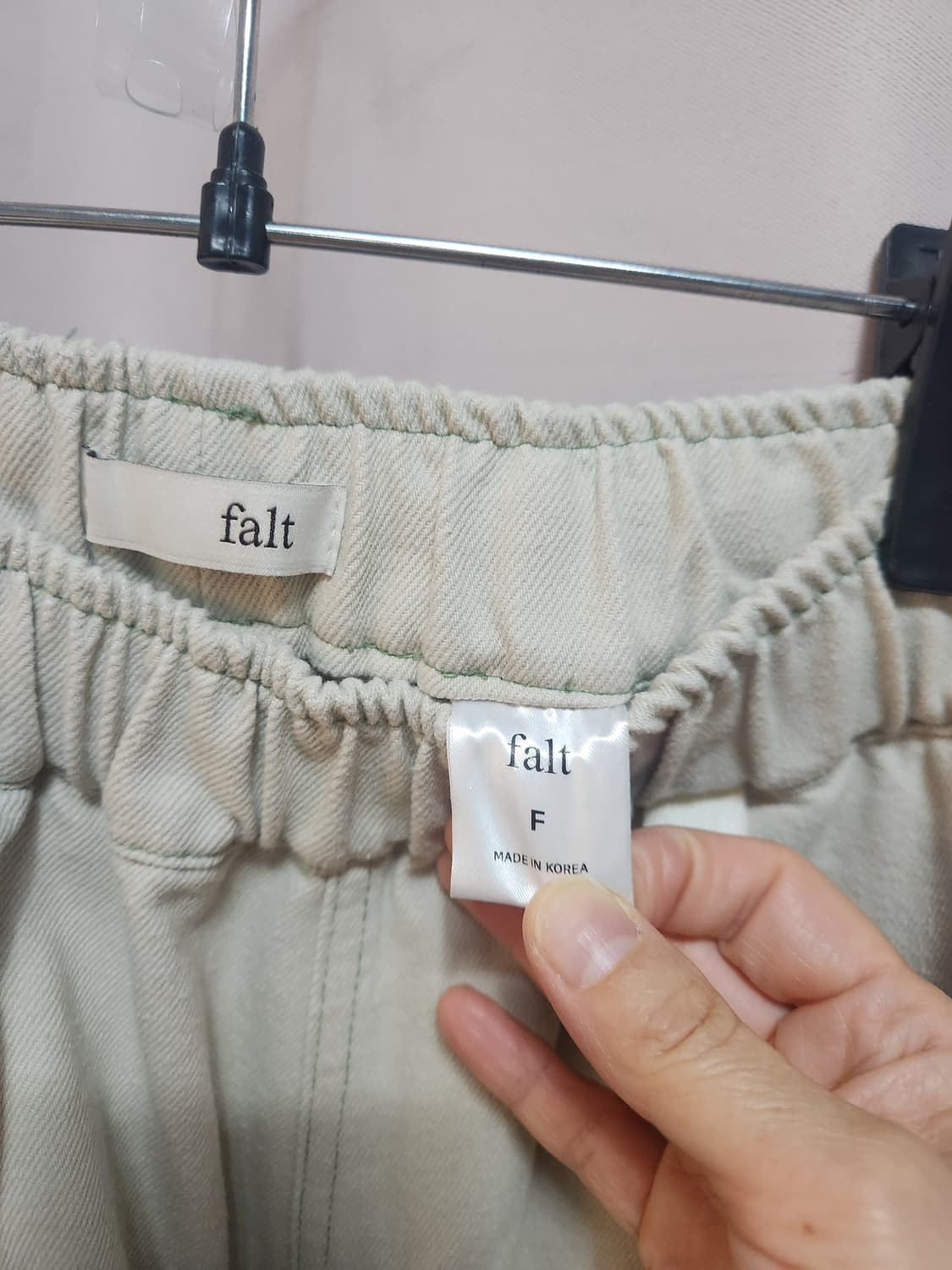 폴트 와이드 면바지 상품이미지5