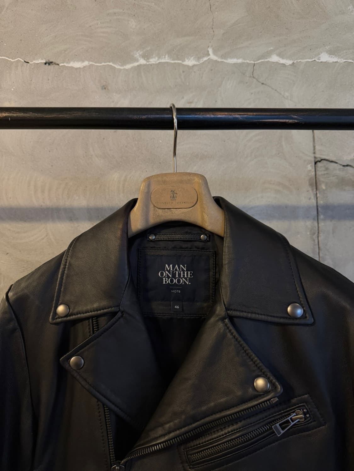 맨온더분 램스킨 레더 라이더 자켓 슬림100 상품이미지3