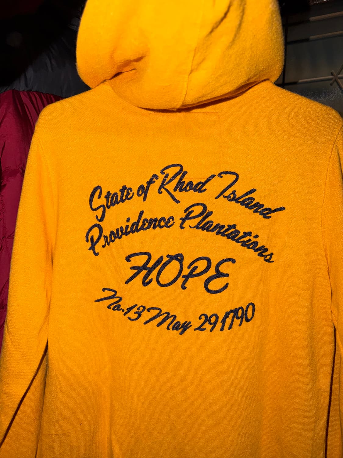 Back Number Latter 백 넘버 후드집업 옐로우 Y2K 상품이미지4