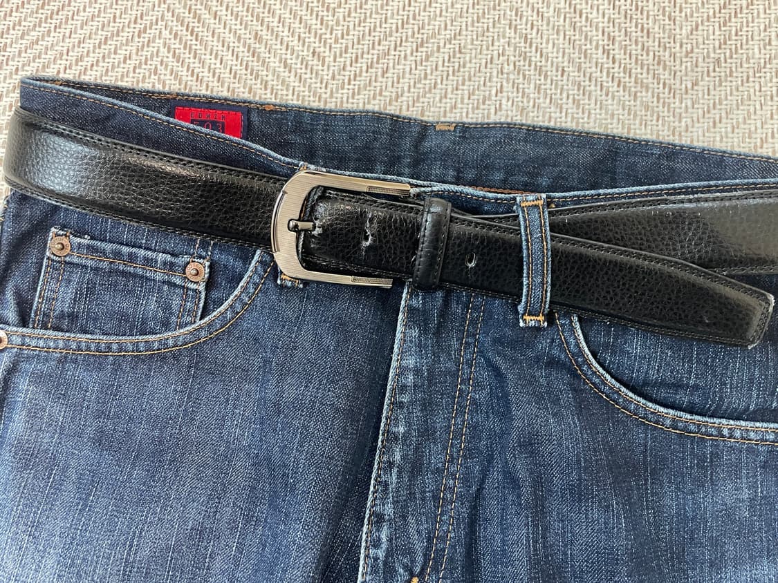 빈티지 실버버클 레더 벨트 J03892 상품이미지2