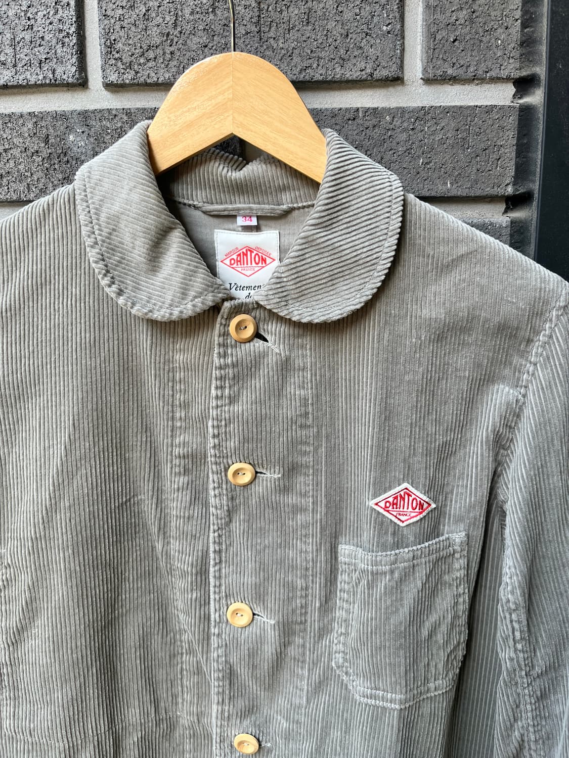 Danton 단톤 코듀로이 셔츠 자켓 세이지그린 상품이미지1