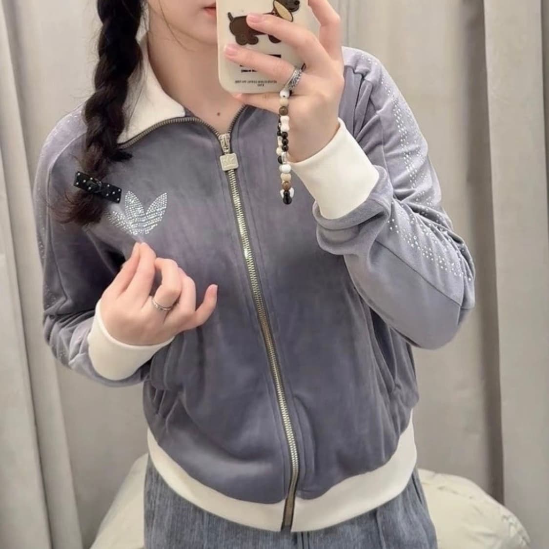 아디다스 프렘 라인스톤 트랙탑 져지 집업 자켓  상품이미지1