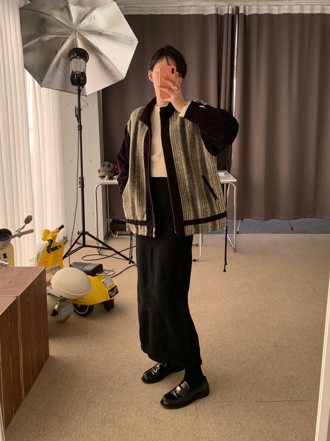 블랙 스트라이프 울 자켓 상품이미지7