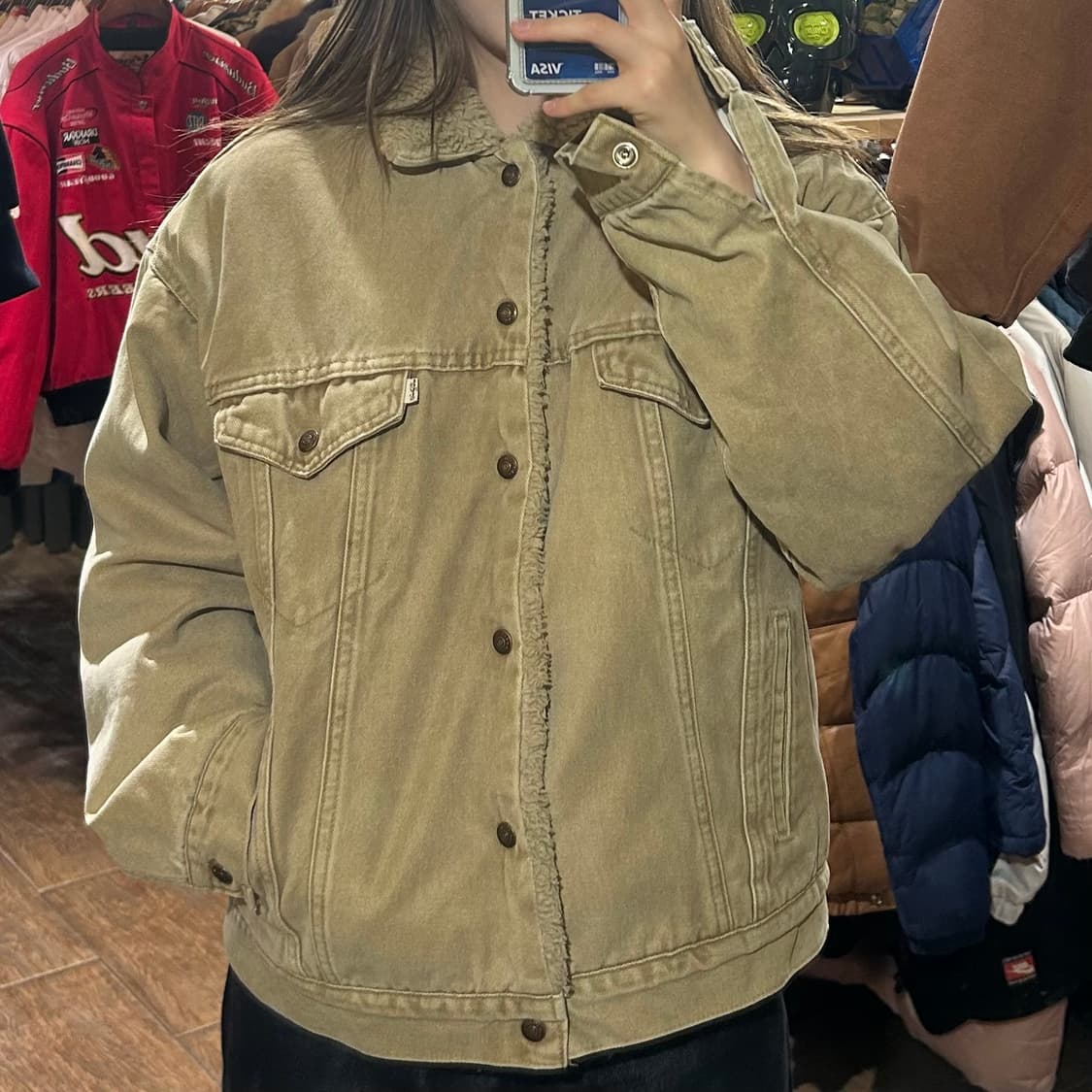 [HI] 리바이스 셰르파 자켓 베이지 상품이미지1