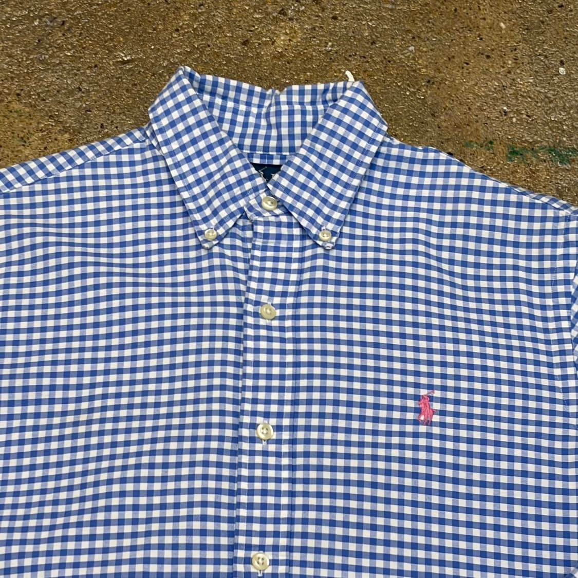 90s 미국 빈티지 폴로랄프로렌 체크 긴팔 셔츠 상품이미지3