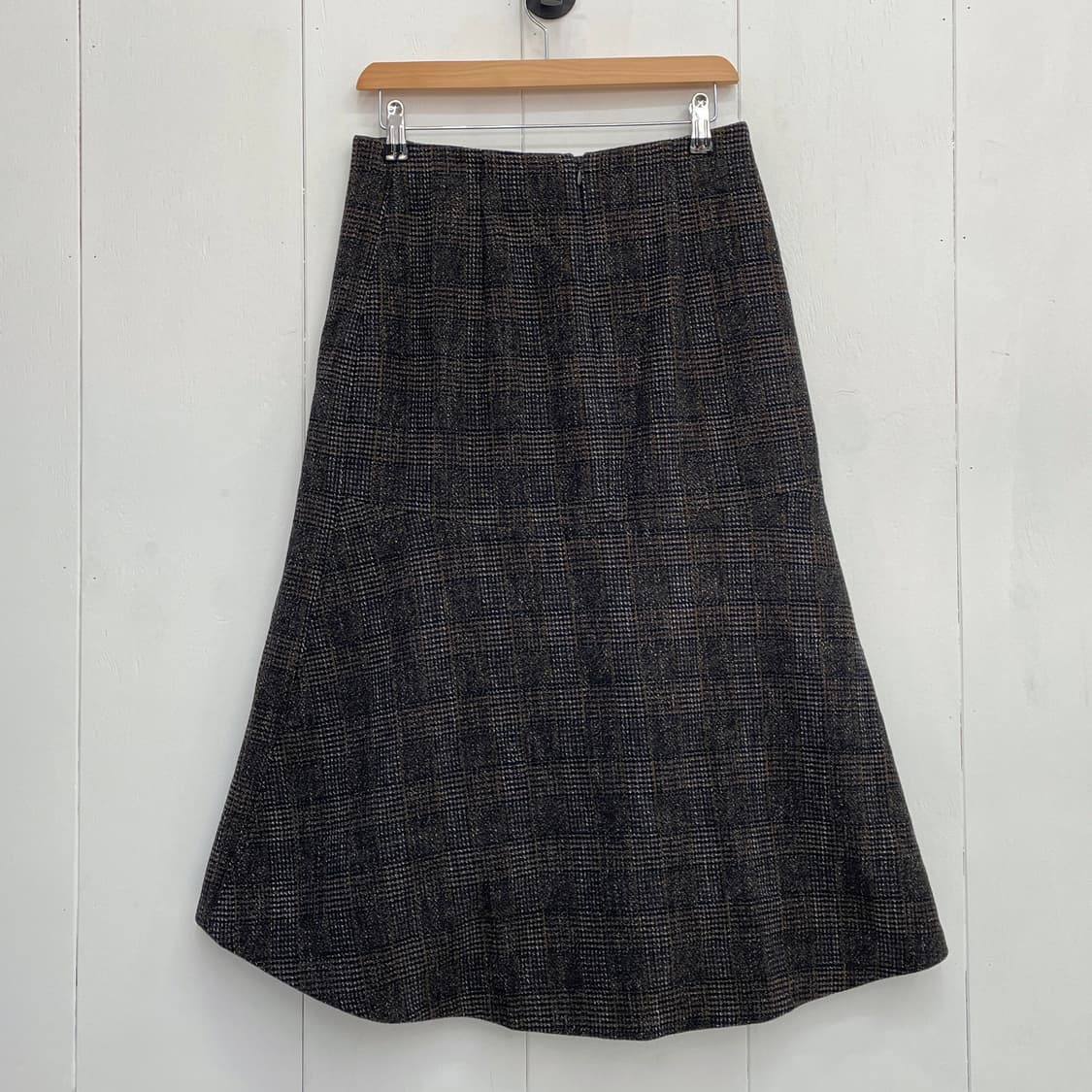 시스템(SYSTEM) 체크 언밸런스 머메이드 스커트 상품이미지3