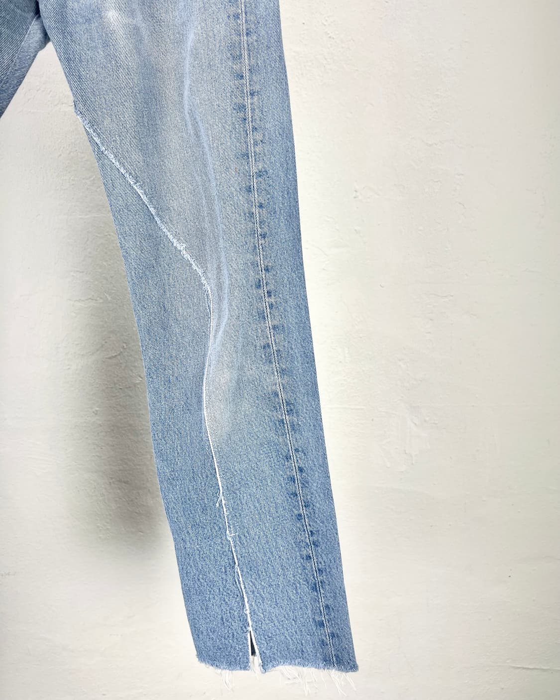 올드파크 라이트블루 리페어 데님 팬츠 상품이미지5