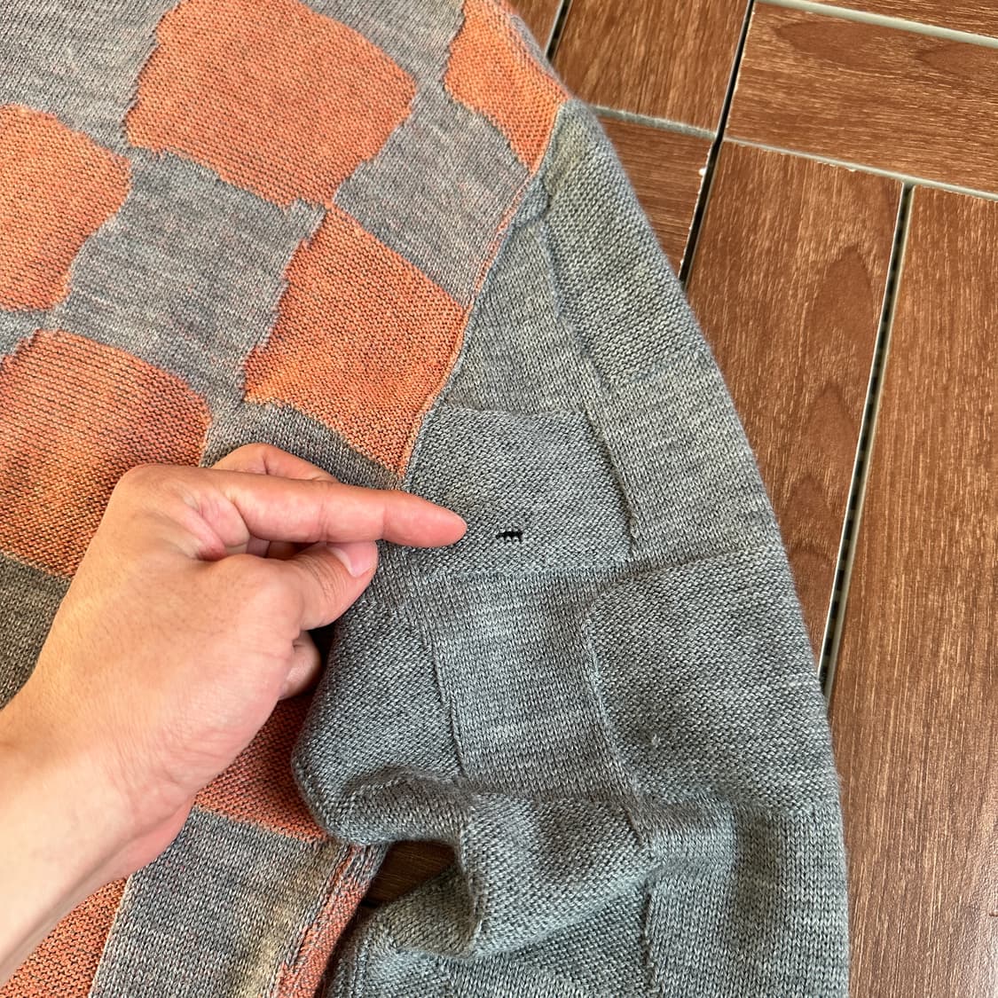 Issey miyake check wool cardigan 상품이미지7