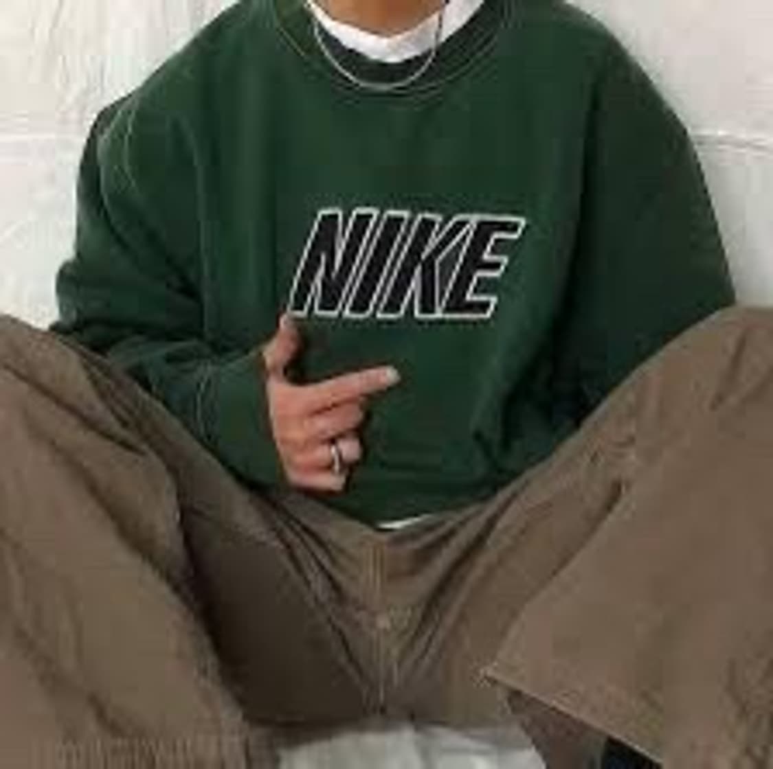 나이키 00s 빅로고 딥그린 올드스쿨 오버핏 맨투맨 상품이미지2