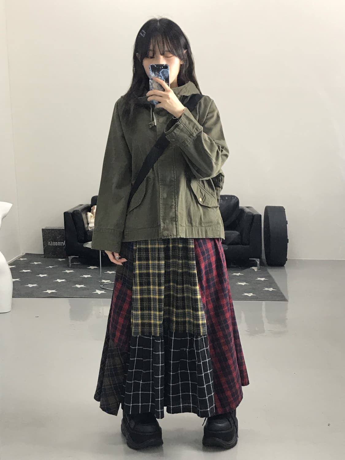 Jpn Somari Checked Long Skirts 상품이미지2