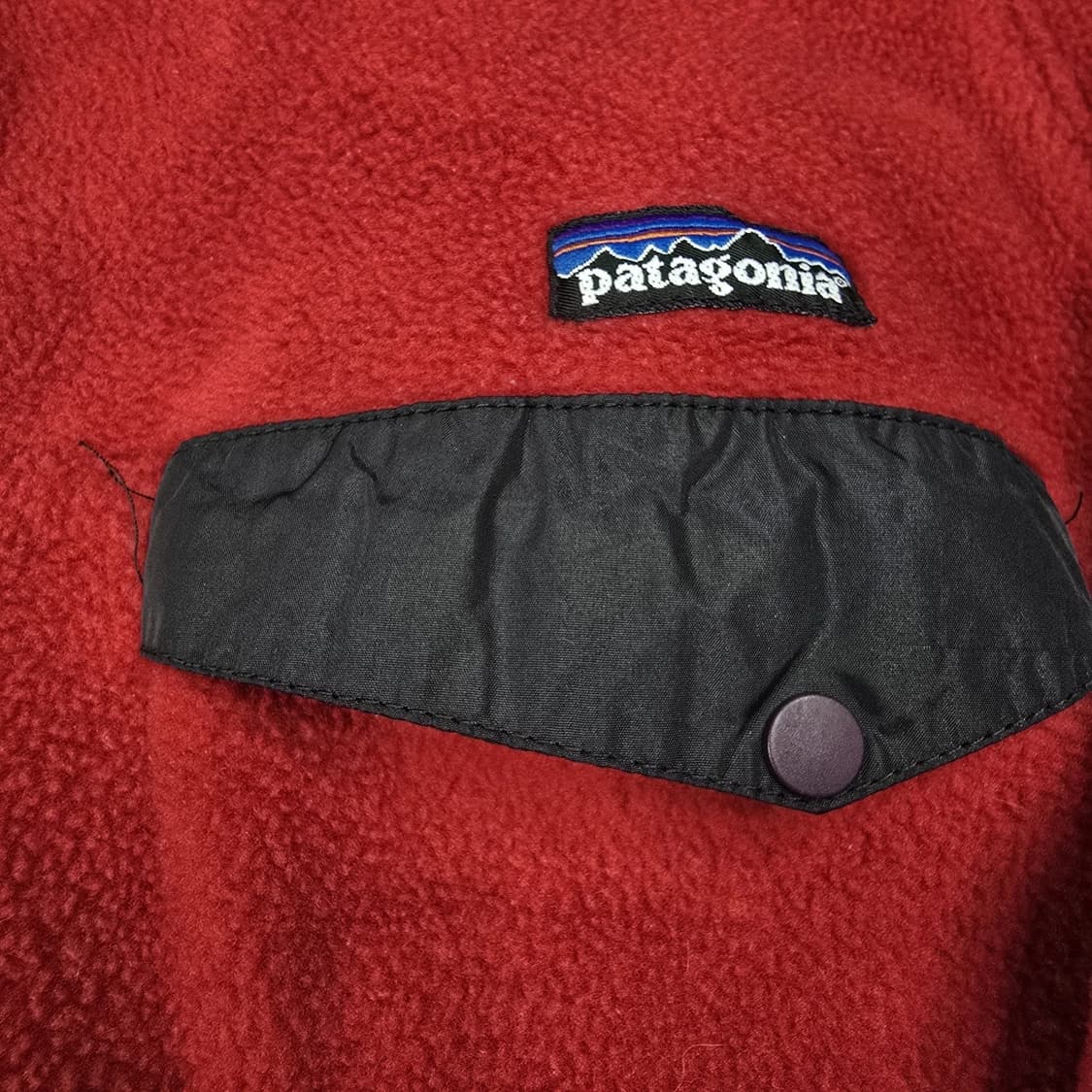 90s 자메이카 파타고니아 신칠라 스냅-T 레드/블랙 상품이미지2