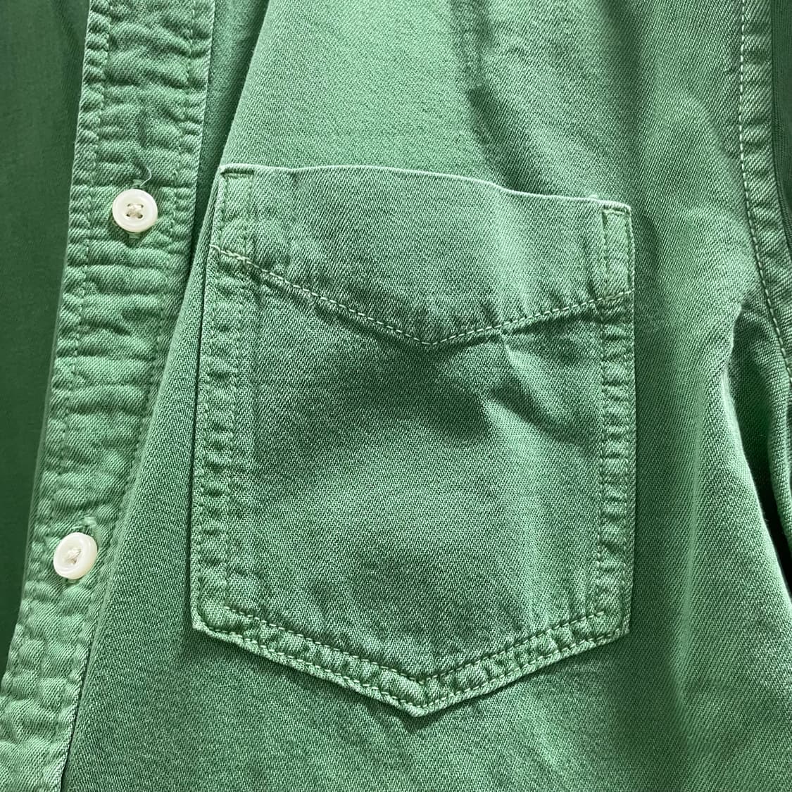 자라/ 데님 셔츠 워시드 그린/ S 상품이미지9