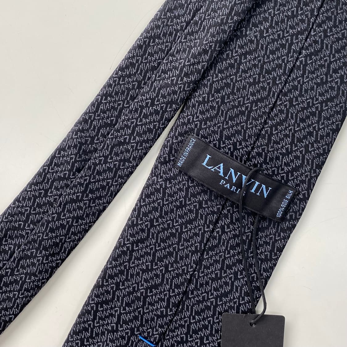 (택 달린새상품) 랑방 정품 명품 블랙넥타이 (LANVIN) 8.1cm 상품이미지5