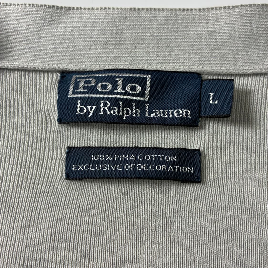 Polo  폴로 랄프로렌 자수 피마코튼 라이트그레이 브이넥 니트 가디건  상품이미지5