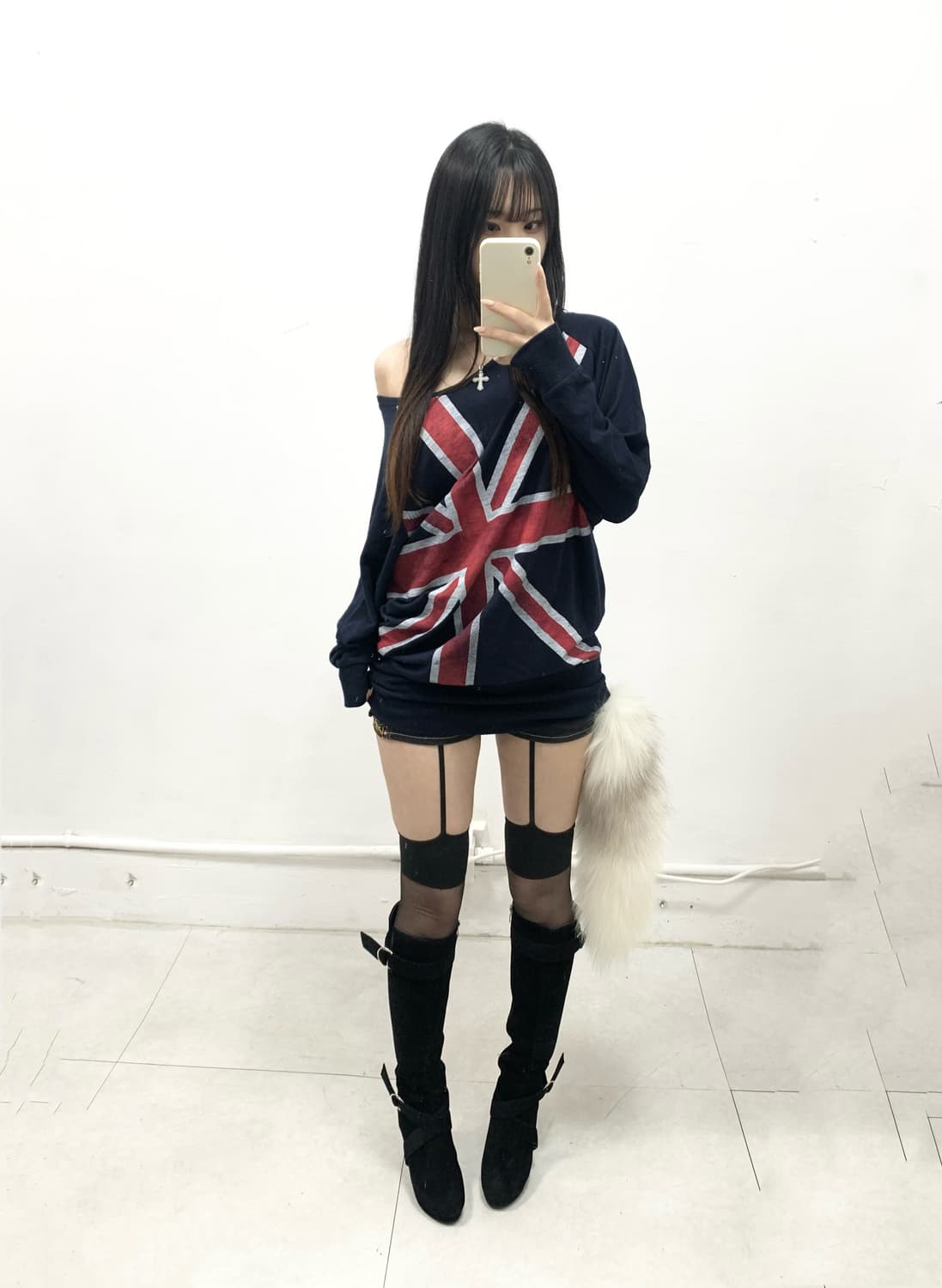 [GALYGE] 유니언잭 원숄더 롱슬리브 상품이미지2